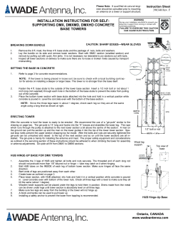 DMX Self-Supporting Tower Installation Instructions