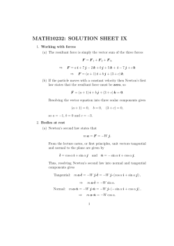 MATH10232: SOLUTION SHEET IX