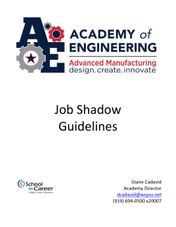 Job Shadow Guidelines