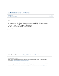 A Human Rights Perspective on US Education: Only Some Children