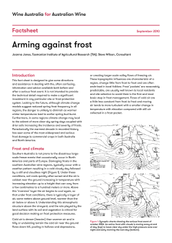 Arming against frost