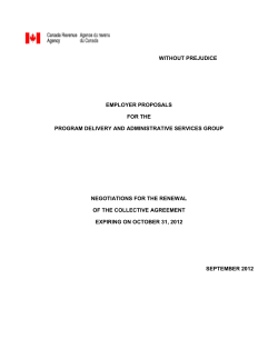 CRA Proposals - Union of Taxation Employees