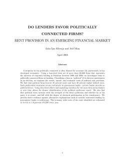 do lenders favor politically connected firms? rent