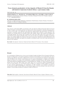 Trace elements geochemistry of clay deposits of Missole II from the