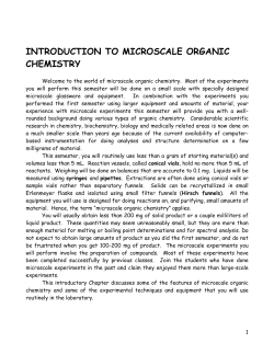 introduction to microscale organic chemistry