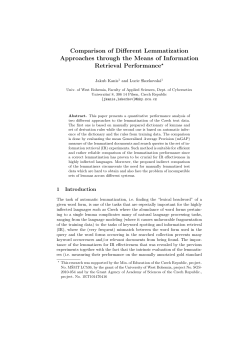 Comparison of Different Lemmatization