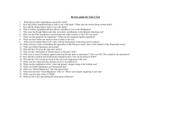 Review guide for Unit 6 Test