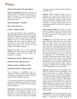 Brightsun GDS reseller Terms and Conditions Purpose of