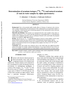 (234U, 238U) and natural uranium (U-nat)