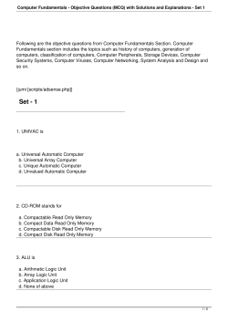 Objective Questions (MCQ) with Solutions and