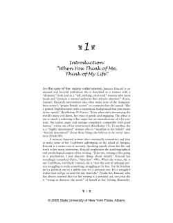 Introduction: &ldquo;When You Think of Me, Think of My Life&rdquo;