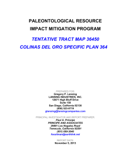 paleontological resource impact mitigation program tentative tract
