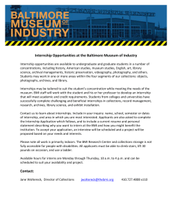 to learn more about internships at BMI