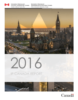 IP CANADA REPORT - Innovation, Science and Economic