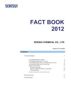 FACT BOOK 2012 - sekisui chemical co.,ltd