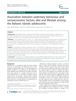 Association between sedentary behaviour and socioeconomic