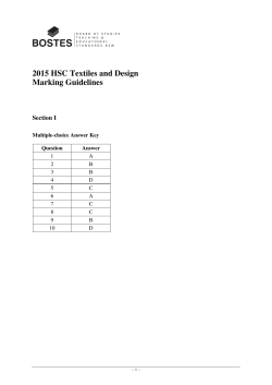 2015 HSC Textiles and Design Marking Guidelines