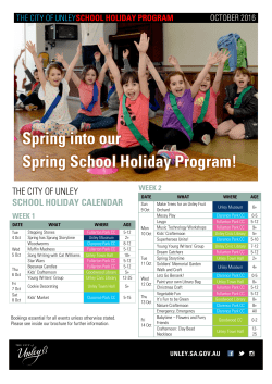 Spring into our Spring School Holiday Program!