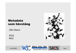 Metadata som h&auml;vst&aring;ng