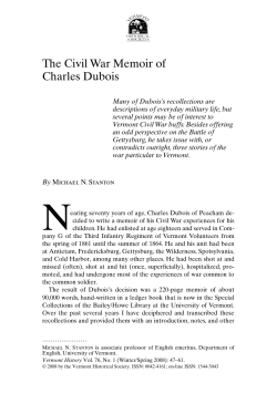 The Civil War Memoir of Charles Dubois