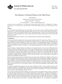 The Influence of Political Parties on the Third Power