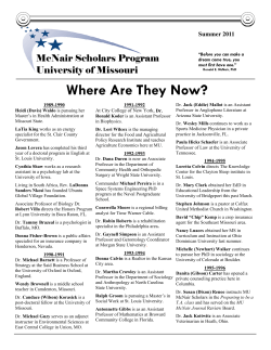 Follow up 2011.pub - McNair Scholars Program
