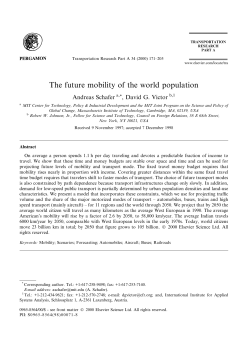 The future mobility of the world population