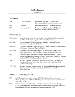 CV - Steffen Foerster Photography