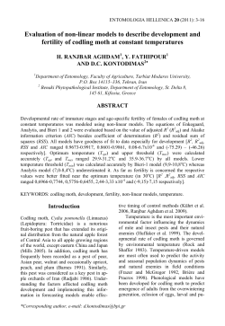 Evaluation of non-linear models to describe development and