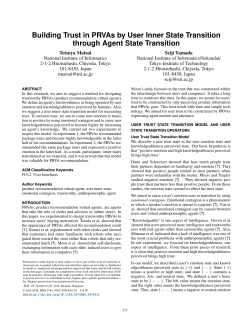 Building Trust in PRVAs by User Inner State Transition through