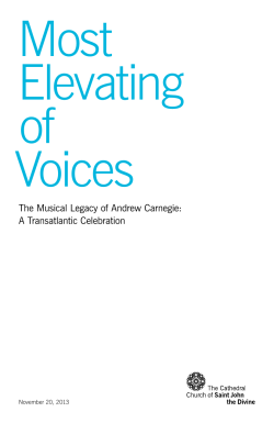The Musical Legacy of Andrew Carnegie: A