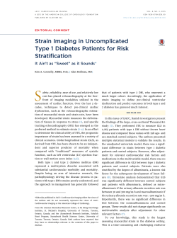 Strain Imaging in Uncomplicated Type 1 Diabetes Patients for Risk