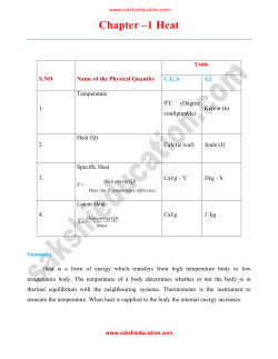 Chapter &ndash;1 Heat - Sakshieducation.com