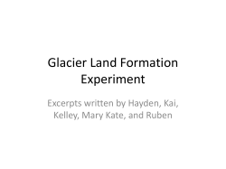 Glacier Land Formation Experiment
