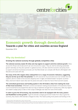 Economic growth through devolution