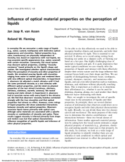 Influence of optical material properties on the perception of liquids