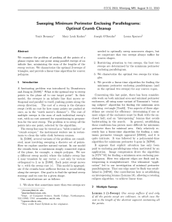 Sweeping Minimum Perimeter Enclosing Parallelograms