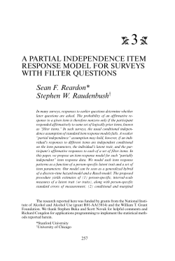 A partial independence item response model for surveys in which