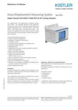 Force/Displacement Measuring System