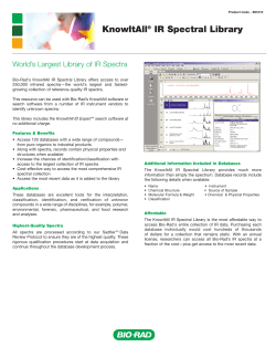 KnowItAll IR Spectral Library - Bio-Rad
