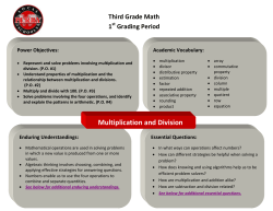 Multiplication and Division