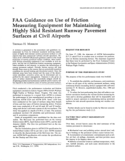 FAA Guidance on Use of Friction Measuring Equipment for