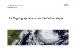 La Cryptographie au c&oelig;ur de l`informatique