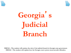 SS8CG4 – The student will analyze the role of the judicial branch in