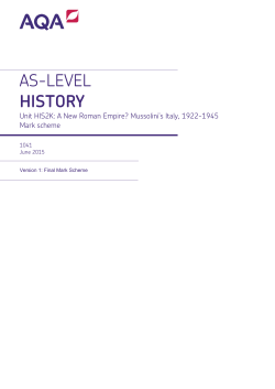 A-level History Mark scheme HIS2K