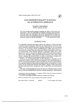 NON-PROPORTIONALITY IN RATIOS: AN ALTERNATIVE