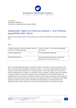 Assessment report on Fraxinus excelsior L. and Fraxinus