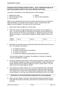 How to analyse film trailers