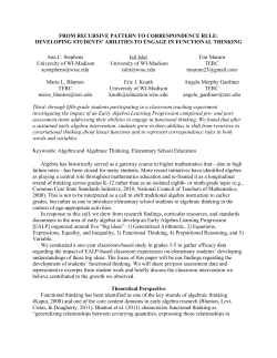 From recursive pattern to correspondence rule: Developing students