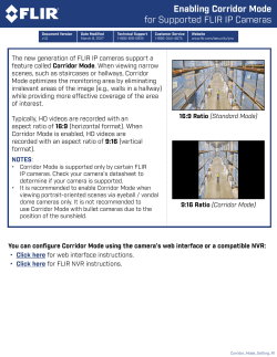 Corridor Mode Setting